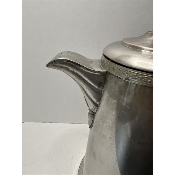 Vintage New Imperial Mix & Co Pewter Ornate Tea/Coffee Pot - Picture 2 of 5